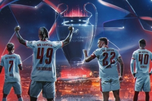 莱比锡提前一轮锁定下赛季欧冠资格，球队官方晒海报：我们回来了