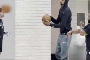 G3升级为出战成疑！文班亚马今天进行了一些轻度训练~