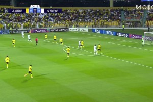 还是落后了！扬萨内内切兜射破门，胜利0-1落后多哈国民！